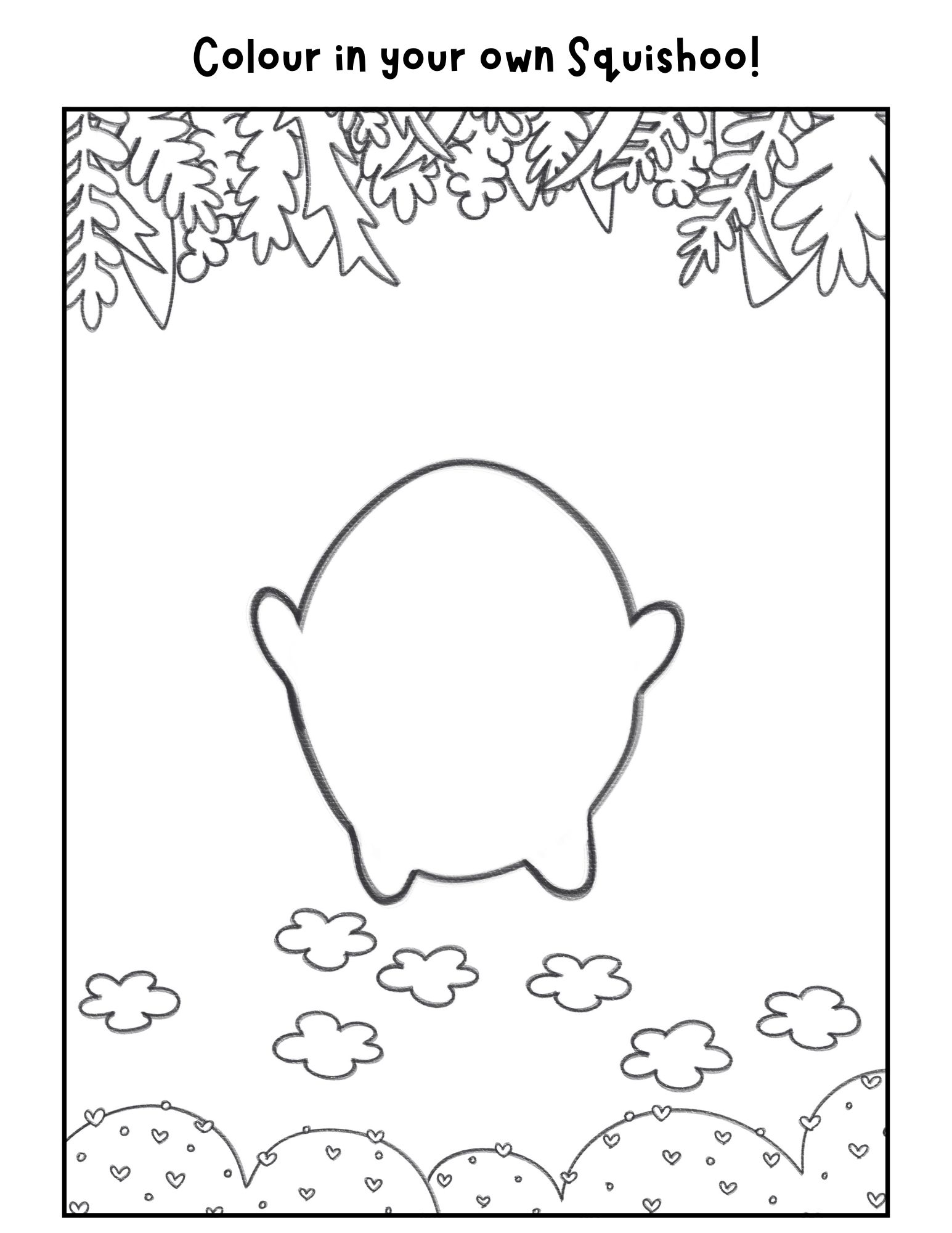 The Squishoos Colouring Sheet